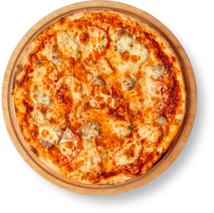 Isolated Pizza on White